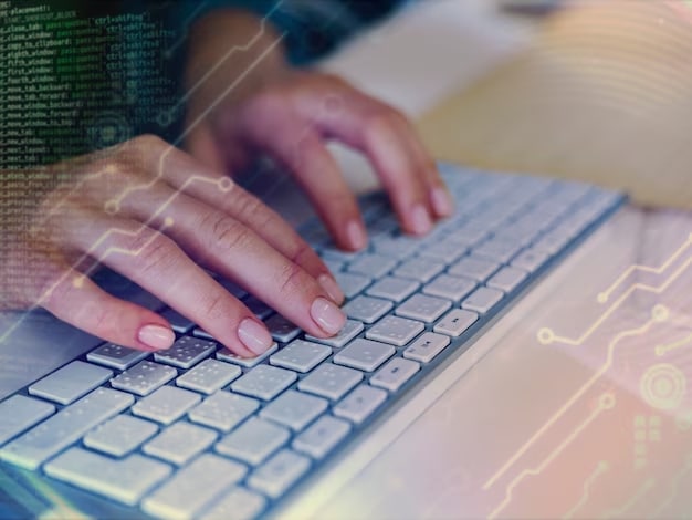 Person working html computer 23